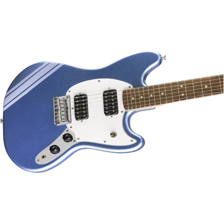 Squier FSR Bullet Competition Mustang Electric Guitar, Blue w/Ice