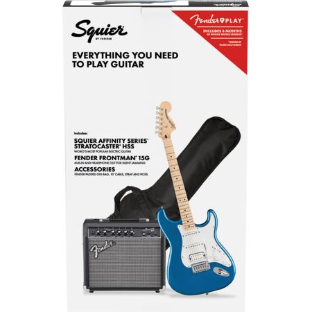 Squier Affinity Series Stratocaster HSS Guitar Pack w Amplifier Brown Sunburst 0372820002