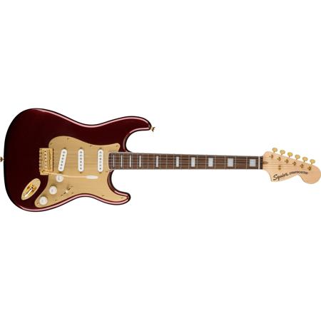 Squier 40th Anniversary Gold Stratocaster Electric Guitar, Ruby
