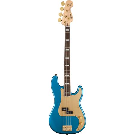 Squier 40th Anniversary Gold Edition Precision Bass Guitar Lake Placid Blue 0379430502