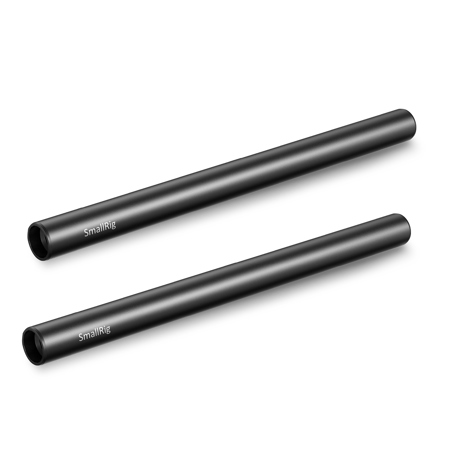 SmallRig 15mm Black Aluminum Alloy Rod Pair, M12 Thread, 8"