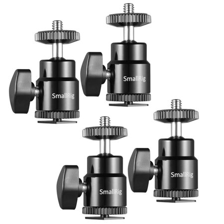 SmallRig 2 Pack 1/4" Camera Hot Shoe Mount with Additional 1/4" Screw, 2-Pack