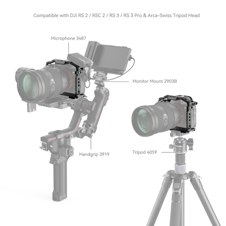 SmallRig Full Camera Cage for Sony Alpha 7 III and Alpha 7R III 2087D