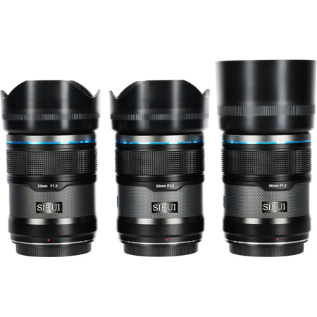 Sirui Sniper Series 3-Lens Set with 23mm, 33mm and 56mm f/1.2 Lenses Black Sony E