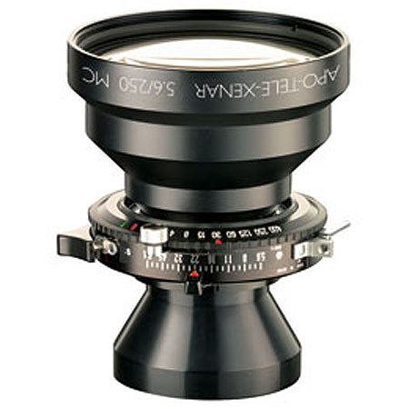 Schneider 250mm f/5.6 Apo-Tele-Xenar Telephoto Lens w/Copal #1 Shutter up to 4x5