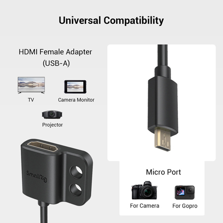 Jual Smallrig Ultra Slim 4k Hdmi Adapter Cable D To A | Smallrig 3021 Resmi Di Seller Ayato - Foto 2