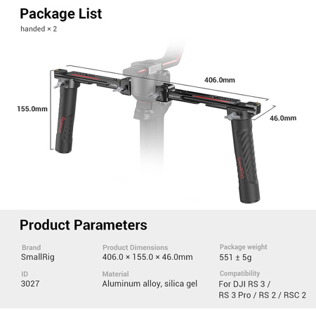 SmallRig Dual Handgrip for DJI RS 2 / RSC 2 / RS 3 / RS 3 Pro / RS