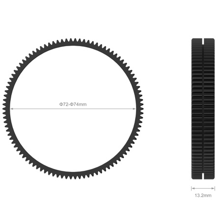 SmallRig 72-74mm Seamless Focus Gear Ring