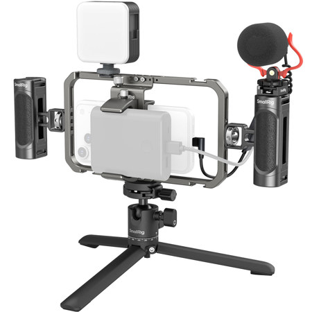 SmallRig 3384D All-in-One Video Kit for Smartphone Creators with Audio and Lighting System