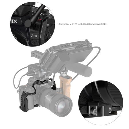 【送料込み】SmallRig GH6用 カメラケージ3440 ブラックマンバ SmallRig Black Mamba Series Camera Cage for Panasonic LUMIX GH7