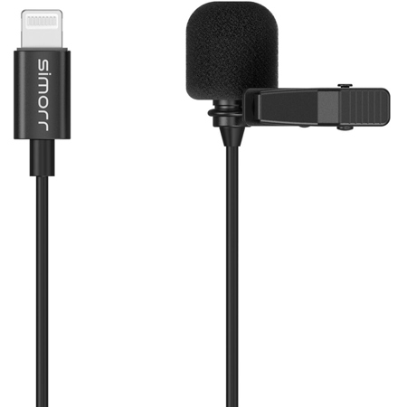 SmallRig 3453 Simorr Wave L3 Lightning Omni-Directional Lavalier Microphone, Black