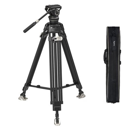 SmallRig FreeBlazer AD-100 3-Section Heavy-Duty Carbon Fiber Tripod with Video Head
