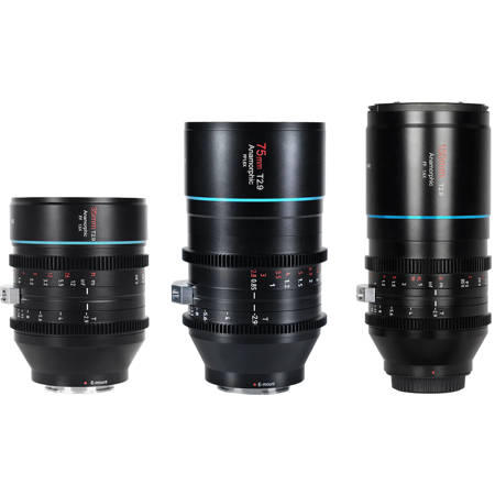 Sirui Venus 35mm, 75mm and 150mm T2.9 1.6x Anamorphic Lens Kit