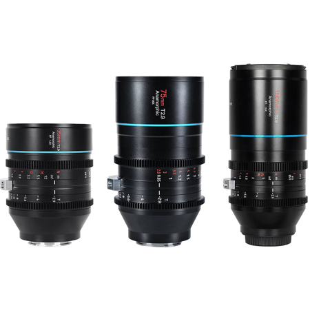 Sirui Venus 35mm, 75mm and 150mm T2.9 1.6x Anamorphic Lens Kit L Mount