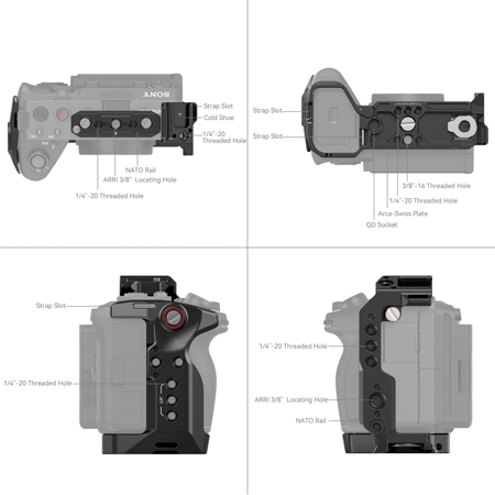 SmallRig Full Camera Cage for Sony FX30/FX3, Black 4183B