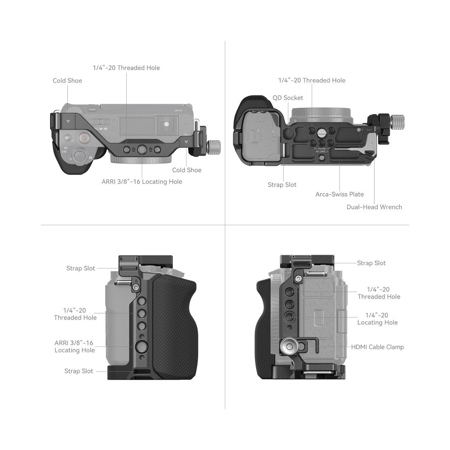 SmallRig Full Camera Cage Kit w/Silicon Handle & HDMI Cable SmallRig Full Camera Cage Kit w/Silicon Handle & HDMI Cable
