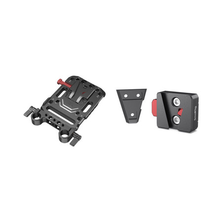 SmallRig V Mount Battery Mount Plate with Dual 15mm Rod Clamp Kit 4958