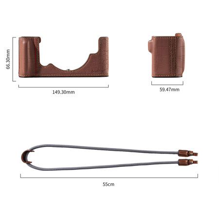 SmallRig Leather Case Kit for Nikon Z f Camera, Brown 5096