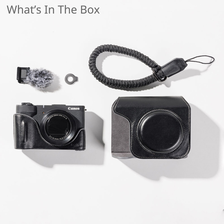 SmallRig Leather Case Kit for Canon PowerShot V1 Camera, Black 5386