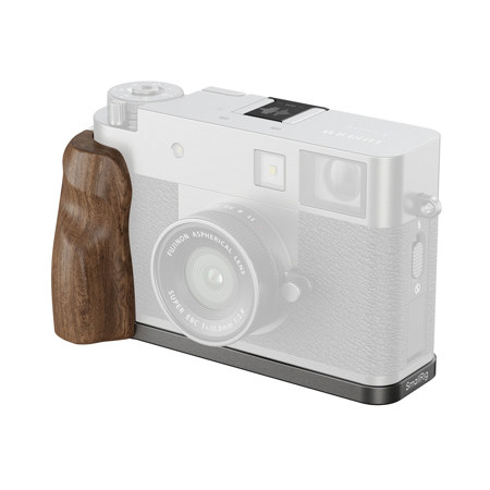 SmallRig L-Shape Mount Plate w/Wooden Handle for Fujifilm X half,Charcoal Silver