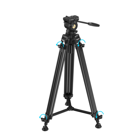 SmallRig AD14 3-Section Heavy-Duty Aluminum Tripod with Fluid Head