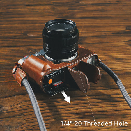 SmallRig Leather Half Case Kit for Fujifilm X-E5 Camera, Brown 5449