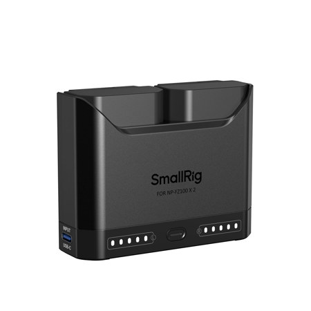 SmallRig 2x NP-FZ100 14Wh 7.2V 1940mAh Camera Battery with Dual Charger, Black