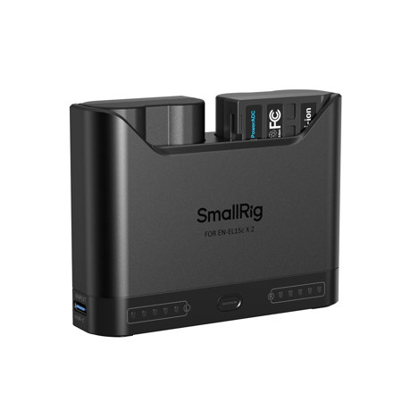 SmallRig 2x EN-EL15c 14Wh 7.2V 1940mAh Camera Battery with Dual Charger, Black