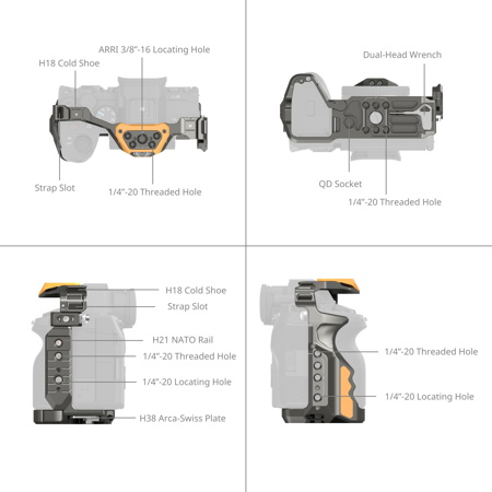 SmallRig HawkLock BumbleBee Edition QR Advanced Camera Cage Kit