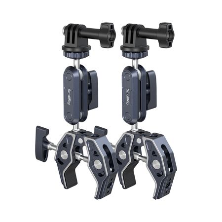 SmallRig Crab-Shaped Clamp with Ballhead Magic Arm, Black, 2-Pack