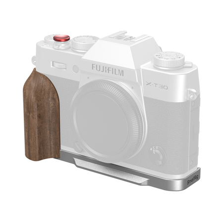 SmallRig L-Shaped Mount Plate w/Wooden Handle for X-T30 Series Cameras, Silver