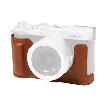 SmallRig Leather Half Case for Panasonic LUMIX L10 Camera, Brown