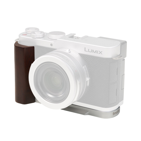 SmallRig L-Shaped Mount Plate with Wooden Handle for LUMIX L10 Camera, Silver