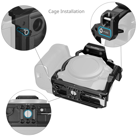 SmallRig HawkLock QR Half Camera Cage for EOS R6 Mark III/R6 Mark