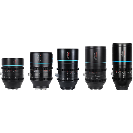 Sirui Venus 35mm, 50mm, 75mm, 100mm and 150mm T2.9 1.6x Anamorphic Lens Kit L Mount