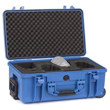 Schneider Prime Case with Wheels for 4x Xenon FF Lens, Blue