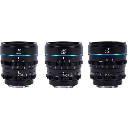 Sirui Night Walker 24mm, 35mm & 55mm T1.2 Cine 3-Lens Set for