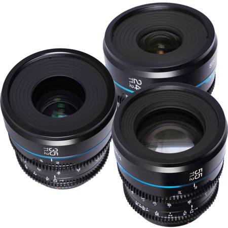 Sirui Night Walker 24mm, 35mm & 55mm T1.2 Cine 3-Lens Set for