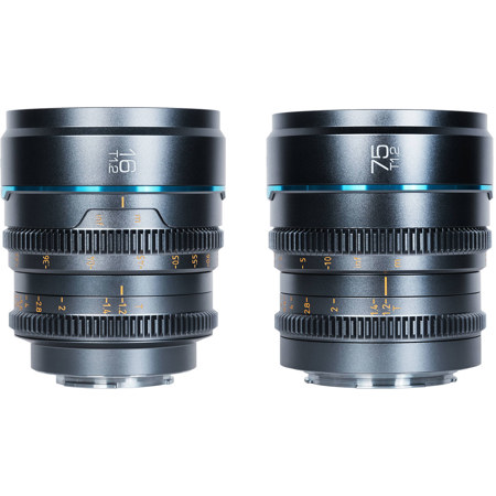 Sirui Night Walker T1.2 S35 Cine Lens Metal Gray 16mm, 75mm Set Canon RF