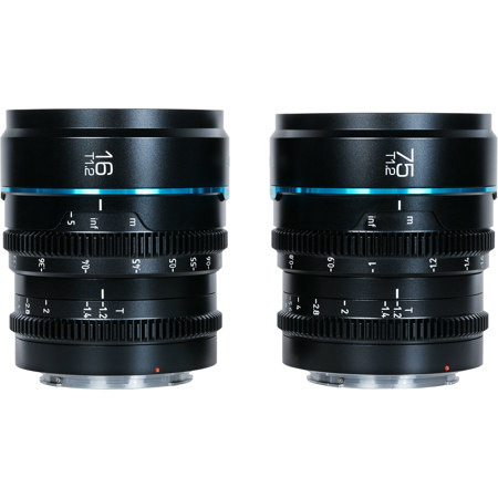 Sirui Night Walker T1.2 S35 Cine Lens Black 16mm, 75mm Set Sony E
