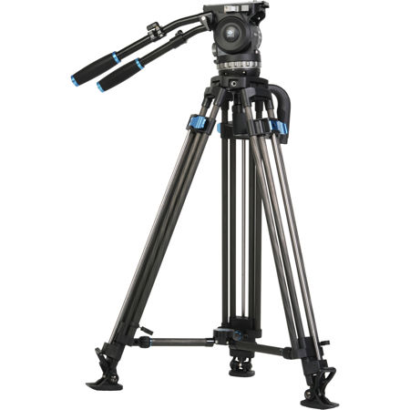 Sirui SQ100 3-Sec Heavy-Duty Carbon Fiber Rapid System Tripod wVHS18 Video Head