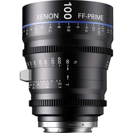 Schneider Kreuznach Xenon FF T2.1/100mm Prime Lens for Canon EF Mount, 1m (3.28') Close Focus, Manual Focus