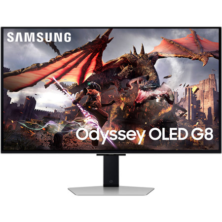 Samsung Odyssey QD-OLED G8 G80SD 32" 16:9 4K UHD 240Hz HDR Gaming Monitor, Silver