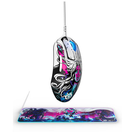 SteelSeries Prime Neo Noir Limited Edition Wired Gaming Mouse W/QcK Prism Cloth