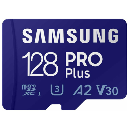 Samsung PRO Plus UHS-I microSDXC Memory Card with SD Adapter 128GB