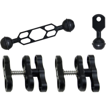 Sea & Sea Arm 8 Set with Double Ball Arm (Small) & Strobe Head Adapter (Small)