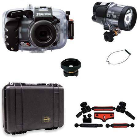 Sea & Sea Sea &amp; Sea DX-1200HD Pro Package with Compact Digital 12 MP Camera, Underwater Housing and YS-110a Strobe. w/free $150 Adorama Gift Card