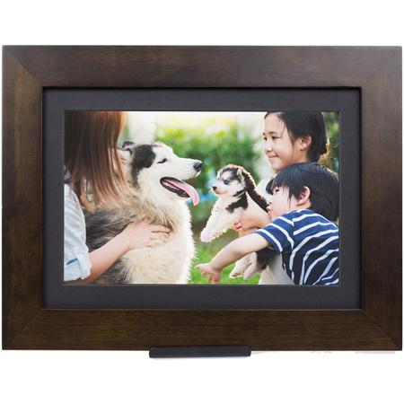 SimplySmart Home 10" FHD PhotoShare Friends & Family Smart Frame, Dark Espresso