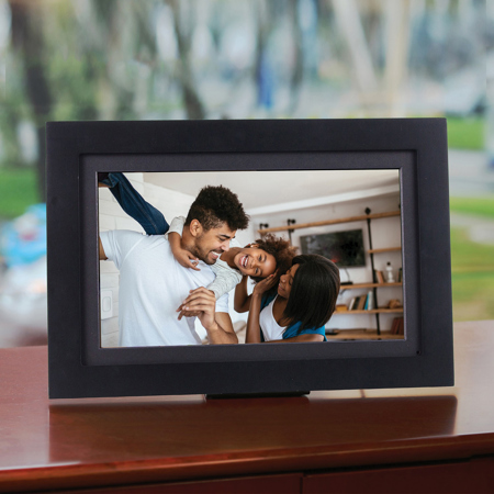 SimplySmart Home 14" FHD PhotoShare Friends & Family Smart Frame, Classic Black
