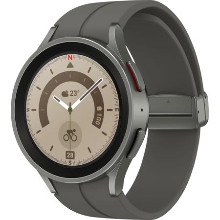 Samsung Galaxy Watch5 Pro GPS + Bluetooth, 45mm Titanium Case w/Sport Band, Gray